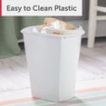 thumbnail image 5 of Sterilite Bathroom Trash Can, 3 Gallon Small Plastic Garbage Bucket Bin with No Lid, White, 5 of 9