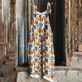 thumbnail image 2 of yoeyez Jumpsuits for Women Dressy,Women Summer Print Plus Size Rompers Sleeveless Adjustable Straps Backless Overalls Jumpsuit With Pockets Multicolor,XL, 2 of 6