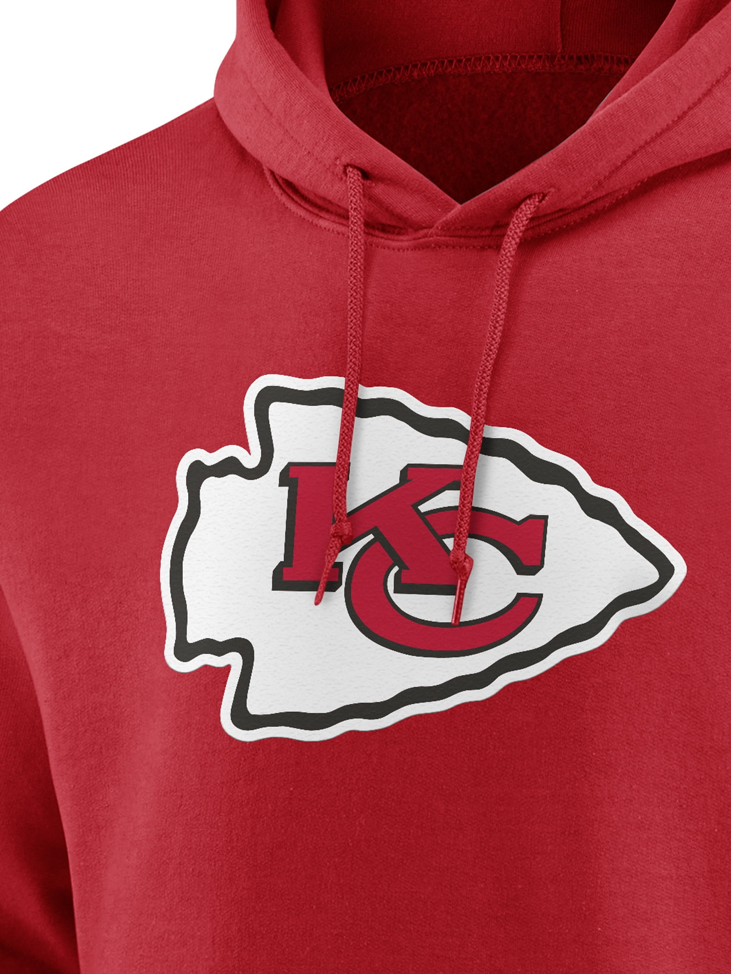 NFL Kansas City Chiefs Men's Cotton Red Long Sleeve Fleece Hoodie