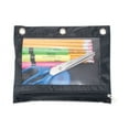 thumbnail image 2 of Binder Pencil Pouch, 10 x 7.38, Black/Clear, 3/Pack | Bundle of 10 Packs, 2 of 4