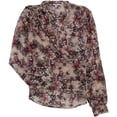 thumbnail image 1 of GUESS Womens Ruffled Choker Pullover Blouse, Off-White, Small, 1 of 1