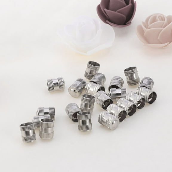 COOPHYA 20Pcs Silver Copper Tire Stem Caps Hat for Automotive Valve Stem
