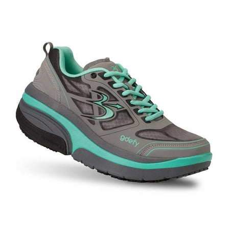 gravity defyer women's g-defy ion teal gray athletic shoes 6 m us heel pain relief