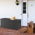 thumbnail image 2 of 230 Gallon Heavy-Duty Resin Storage Box | Lockable Waterproof Deck Chest for Home, Garden & Outdoor Furniture Protection - Black, 2 of 8