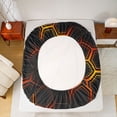 thumbnail image 5 of Homewish Basketball Games King Sheet Set,Geometric Hexagon,4-Piece, 5 of 7