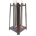 thumbnail image 6 of Fichiouy 8 Holes Wooden Pool Cue Rack Floor Free Standing Pool Stick Holder 35mm Aperture, 6 of 10