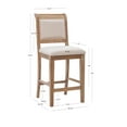 thumbnail image 6 of Linon Findley 26" High Back Counter Stool, Rustic Gray wash/Beige, 6 of 11