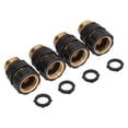 thumbnail image 1 of Conector rápido Jadeshay 4 piezas Manguera de jardín Dorado y negro, 1 of 8