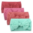 thumbnail image 2 of Splozh Preemie Headbands for Baby Girls Cute Bows Girls Baby Toddler Turban Solid Headband Hair Band Bow 4PCS Accessories Headwear,B,One Size, 2 of 3