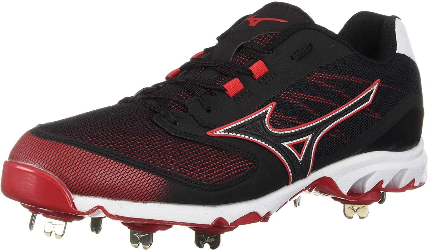 red and black mizuno cleats