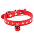 thumbnail image 2 of POINTERTECK Adjustable Pet Dog Crystal Rhinestone Bell Collar Soft Faux Leather Neck Strap, 2 of 7