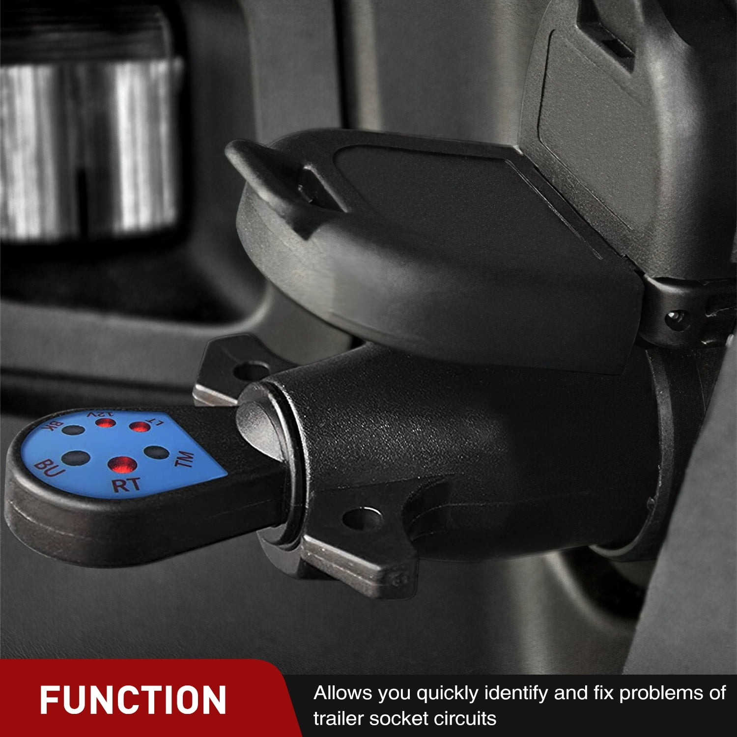 Nilight 12 V LED 7 Way Blade Trailer Connector Tester