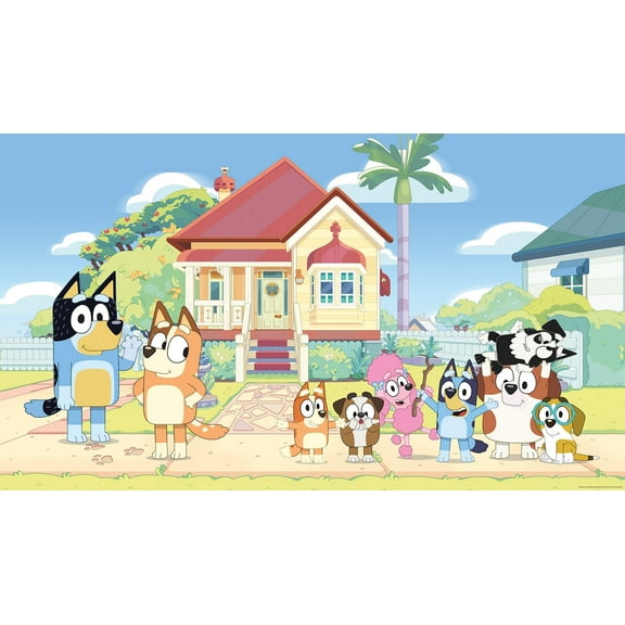 Bluey Friends and Family Peel and Stick Wall Mural by RoomMates