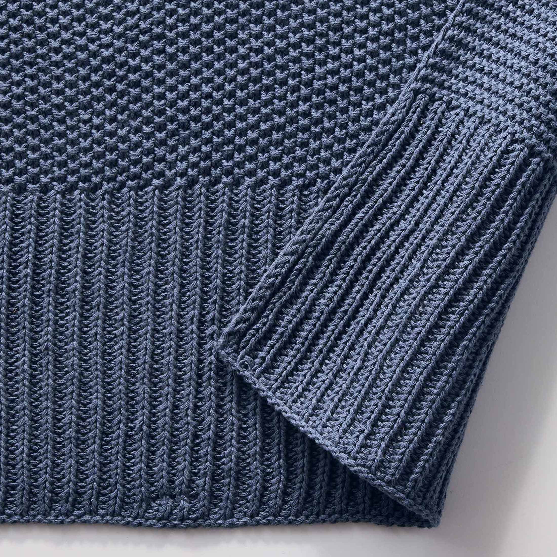 Better Homes and Gardens, Chunky Knit Indigo Throw, Cotton-Blend, 50"x60", 2.3 lb, All Ages