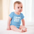 thumbnail image 3 of Crawl, Walk, Golf - Golfing Buddy - Baby Clothes - Funny Newborn Bodysuit Outfits for Boys And Girls Sky Blue-style 12months, 3 of 7