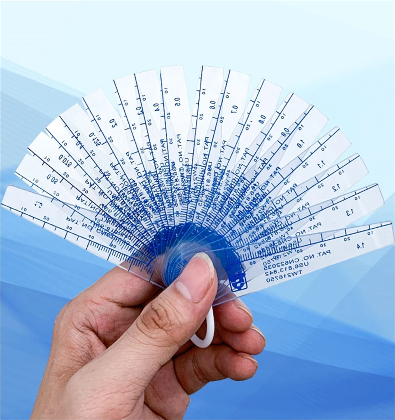 21 Blades Feeler Gauges Metric Measurement 0.05-1.0-1.5-2.0mmThickness Gap Metric Filler Feeler Gauge Plastic Measuring Gap Gage ,Corrosion-Resistant