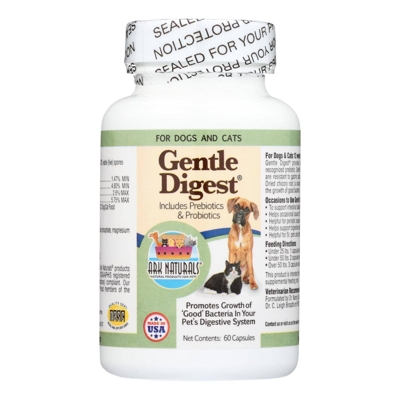 Ark Naturals Gentle Digest for Dogs and Cats - 60 Capsules