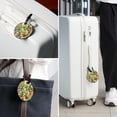 thumbnail image 6 of Cactus 2pcs PU Leather Round Bag Tags with Privacy Cover and Name ID Tag - Suitcase Tags for Travel Luggage, Handbags, Backpacks, School Bags, 6 of 6