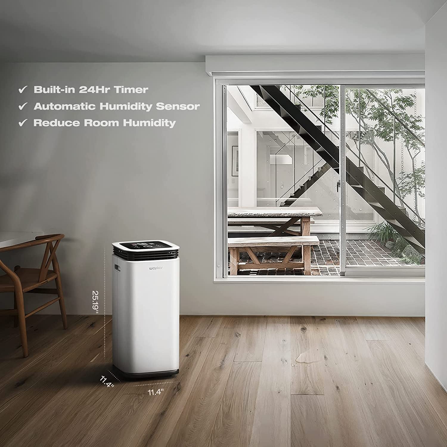 Ft Dehumidifier for Home Basements Bedroom Garage for 4500 Sq Details about   Waykar 70 Pints 