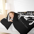 thumbnail image 4 of Homewish Romantic France Paris Full Size Comforter Sets,Eiffel Tower Bedding Comforter Set,Cartoon Heart Print Bedding Sets For Girls Kids,Super Cozy Room Decor,3pcs, 4 of 8