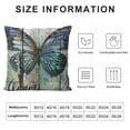 thumbnail image 5 of Nawypu Blue Butterfly Theme Throw Pillow Covers Wood Grain Cushion Pillow Case Outdoor Sofa Pillows Covers for Couch Living Room Bed Patio Furniture Indoors Home Decor, 5 of 5