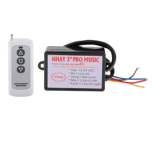 Controlador de bocina de coche de 12-24 V, fácil de instalar, variedad de efectos de sonido, bocina eléctrica 12 efectos de sonido