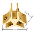thumbnail image 2 of CRL E312GA Gold 3-Way 120 Degree Standard Connector for 1/2" Glass, 2 of 2