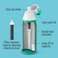thumbnail image 4 of Brita Premium Stainless Steel, Insulated Leak Proof Filtered Water Bottle, Jade, 32 oz, 4 of 6