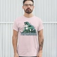thumbnail image 3 of Tee Hunt Papasaurus T-Shirt Father's Day T-Rex Dinosaur Grandpa Funny Daddy Men's Tee, Light Pink, 5X-Large, 3 of 5