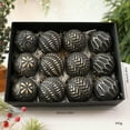 thumbnail image 3 of 12 Pcs Christmas Tree Decorations - Elegant Black Assorted Christmas Balls Ornaments, for Xmas Tree Hanging, Christmas Decorations, 3 of 9
