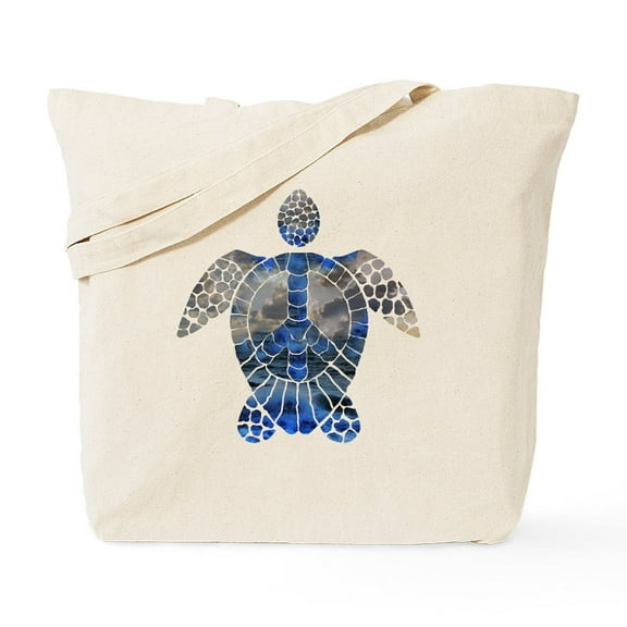 CafePress - Sea Turtle Peace Tote Bag - Unisex Canvas Tote Bag, Beige, 1-Piece