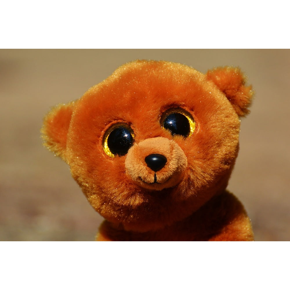 stuffed animal with glitter eyes