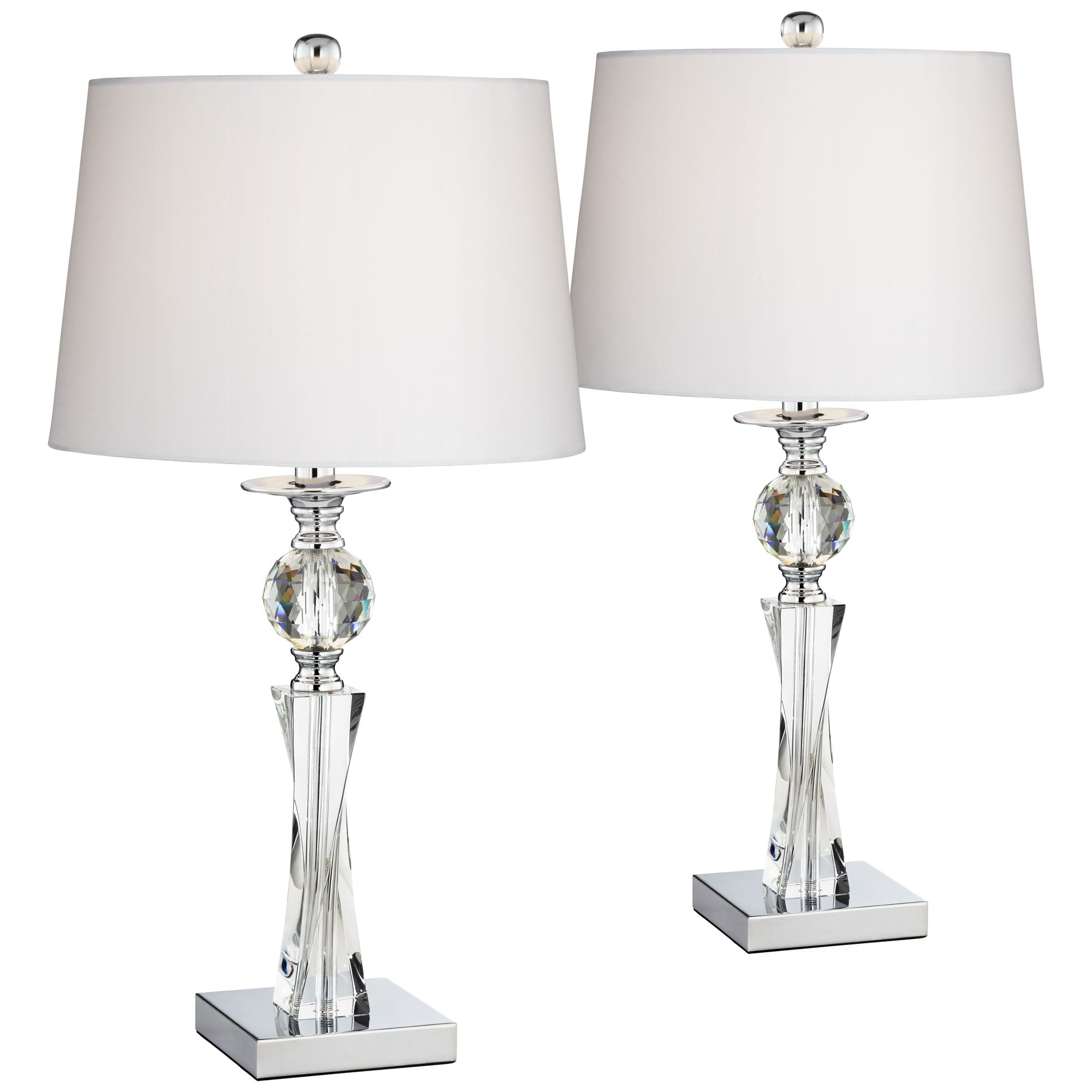 crystal and glass table lamps