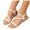 Beige, variant on Flower Beach Sandals for Women 2025 Boho Summer Braided Open Toe Flats Slingback Dress Sandals