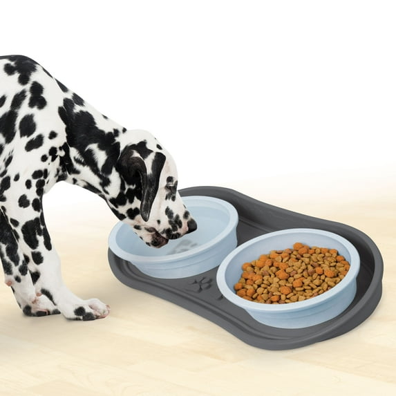 Pet Parade - Gray- Non-Skid Pet Bowl Tray