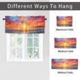 thumbnail image 6 of Beach Curtains Valances for Home Decor Seaside Sunset Ocean Waves Blue Sky Seagull Coastal Window Treatment Valance Curtains for Bathroom 54 by 18 in, 1 Panel, 6 of 6