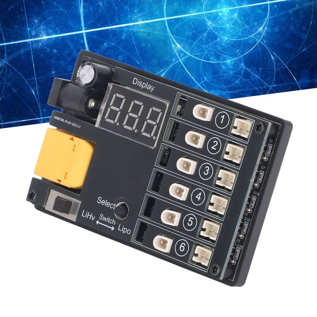 1S Lipo LiHv Charger 6 Port 6 Channel Charger Board with Led Indicator Battery Power Tool Accessories