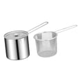 thumbnail image 2 of Lipstore Friteuse avec Panier Passoire Accessoire Polyvalent Durabilité Robuste Outil de Cuisson Acier Inoxydable avec Poignée Style B, 2 of 7