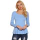 thumbnail image 1 of CamiBásiDe ManLarCon Cuello Redondo Y Peplum Informal PaMujer Azul claro XL, 1 of 6