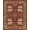 Red Gold, Pattern 6, variant on Design&I 8'x10' Washable Area Rug Wildlife Motif Forest Southwestern Border Cabin Farmhouse Pinecone Playful for Living Room, Family Extra Large Skid-Resistant Low Profile