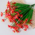 thumbnail image 4 of Xiao Hua 3 piezas de flores artificiales de tacto real para decoración del hogar, oficina, boda, arreglo floral (azul, 15,7 pulgadas de largo), 4 of 5