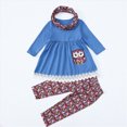 thumbnail image 2 of Wamejoo Toddler Girls' Outfits Two Piece Kids Fall Winter Animal Print Cotton Long Sleeve Tops Pants Headbands Sets for Girls, 2 of 8