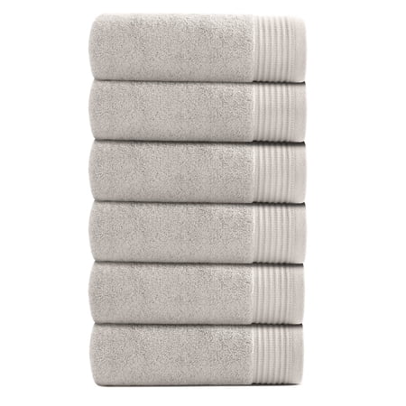 Hand Towels for Bathroom - VANZAVANZU Premium Hand Towels Set (13×29 in) Ultra Soft and Highly Absorbent Bathroom Hand Towels Upgraded (Light Grey)