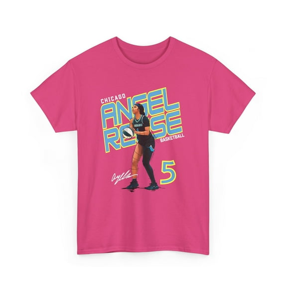 Chicago Angel Reese #5 Cartoon Women Basketball Unisex Cotton Tee