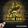thumbnail image 3 of Craftnamesign Personalized Tattoo Artist Metal Wall Art LED Light, Custom Ink Studio Name Sign, 3 of 5