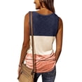 thumbnail image 3 of Aloohaidyvio Tops,Womens Tops Casual Printed Vest Zipper V-Neck Loose Sleeveless T-Shirt, 3 of 5