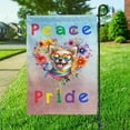 thumbnail image 3 of Peace Love Pride Chihuahua with Rainbow Sunglasses LGBT LGBTQ+ Garden Flag 12x18in Double Sided Dog Lover Gifts Idea Outdoor Decor - 01004, 3 of 5