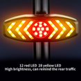 thumbnail image 3 of Luz trasera USB para bicicleta, 5 modos de iluminación, luz de giro de advertencia de seguridad trasera, 3 of 5