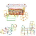 thumbnail image 3 of Paja Constructor de juguetes de construcción 500 piezas de encvamiento de plástico de juguetes educativos bloques de construcción de 3-12 de CUTICAT Pajitas y conectores, 3 of 8