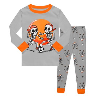 Boys Outfits & Set Casual Loose Pajamas for Children Long Sleeve Cartoon Personality Print Sleepwear for Ages 2 to 10 Comfortable and Versatile Daily Wear